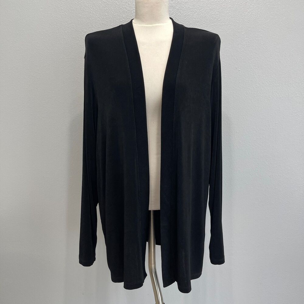 Citiknits‎ Women's Cardigan Open Front Top X-large Black